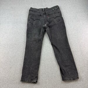 Levis 541 Jeans Mens 36x32 Black Athletic Taper Stretch Dark Wash Denim